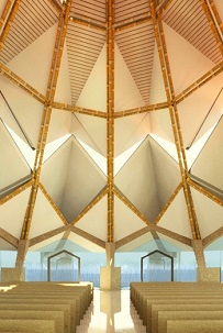 Une représentation de l’intérieur de l’édifice central