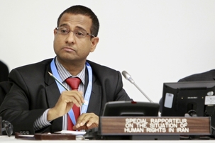 Ahmed Shaheed, le rapporteur spécial des Nations unies sur la situation des droits de l’homme en Iran. Ancien ministre des Affaires étrangères des Maldives, M. Shaheed a été nommé à ce poste en juin 2011, après une période de neuf ans pendant laquelle ce poste est resté vacant. Photo ONU/Jean-Marc Ferré.