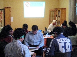 Travail en groupe lors de la formation strasbourgeoise