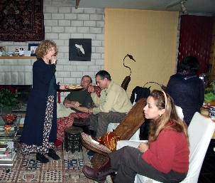 Offrir l'hospitalité: soirée conviviale à Heguenheim (Haut-Rhin) à l’occasion des Jours de Há en 2007.