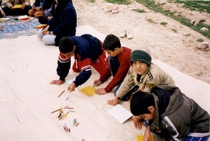 Classe à Sahlabad, près de Shiraz, en Iran