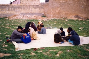 Classe à Sahlabad, près de Shiraz, en Iran