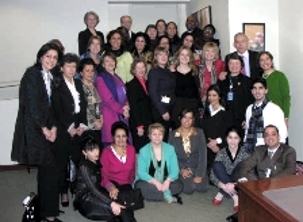 La délégation bahá’íe, originaire de 15 pays, à la Commission des Nations-Unies sur le statut des femmes