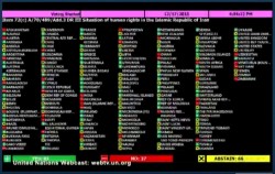 Capture d’écran du vote de l’ONU