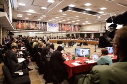 Réunion de mise en œuvre de l’Organisation sur la sécurité et la coopération en Europe (OSCE) (Crédit photo : OSCE/Piotr Markowski)