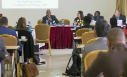 Le représentant de la CIB, M. Tekeste Ahderom, présidant une séance à l’évènement Partenaires émergents dans le cadre politique de la reconstruction post-conflit en Afrique, qui s’est tenu à Addis-Abeba en juin 2016.