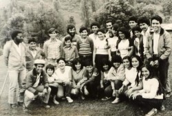 Un groupe d’étudiants du SAT en Colombie, en 1982