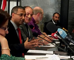 Ahmed Shaheed, le rapporteur spécial de l’ONU sur la liberté de religion ou de conviction, parlant lors de la réunion d’experts sur La Religion pour les droits, organisée par le haut-commissariat des Nations unies aux droits de l’homme à Beyrouth, du 28 au 29 mars 2017.