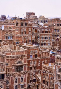 Une image de la vieille ville de Sana’a, capitale du Yémen. Crédit photo : Rod Waddington 