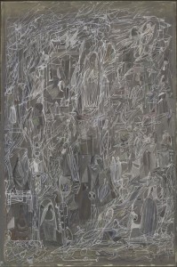 Mark Tobey Luce filante (Threading Light), 1942, tempera sur panneau 74,3 x 50,2 cm, The Museum of Modern Art, New York, Acquisto, 86,1944