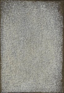 Mark Tobey Cristallizzazioni (Cristallisations), 1944, tempera sur panneau 45,7 x 33 cm, Iris & B. Gerald Cantor Center for Visual Arts, université de Stanford, le fonds Mabel Ashley Kizer, donation Melitta et Rex Vaughan, Modern and Contemporary Acquisitions Fund