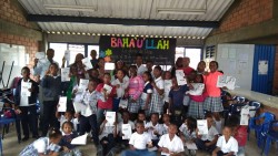 Les célébrations du bicentenaire dans une école d’El Chamizo, en Colombie