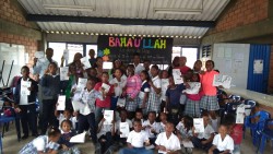 Les célébrations du bicentenaire dans une école d’El Chamizo, en Colombie