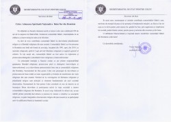 « Pendant toutes ces années, les communautés bahá’íes ont été actives dans la recherche et la promotion du dialogue et de l’ouverture d’esprit interreligieuse et interconfessionnelle», a écrit le secrétaire d’État aux Affaires religieuses de Roumanie à la communauté bahá’íe.