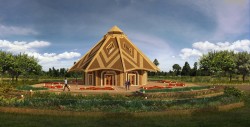 Une illustration de la maison d’adoration locale de Matunda Soy, au Kenya, a été dévoilée aujourd’hui.