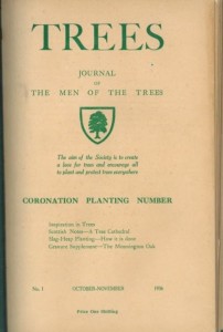 Un exemplaire du premier numéro de Trees, que St Barbe a créé en 1936. Aujourd’hui, Trees est le journal environnemental le plus ancien. (Crédit : International Tree Foundation)