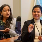 Bhavna Anbarasan (à gauche) et Pooja Tiwari, toutes deux de New Delhi, ont discuté avec le Bahá’í World News Service d’un groupe de jeunes femmes qui ont organisé une campagne de sensibilisation afin de partager une compréhension scientifique et spirituelle de la menstruation.