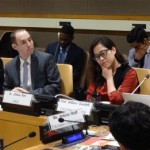 L’ambassadeur Hahn Choong-hee (à gauche), représentant permanent adjoint de la République de Corée auprès des Nations unies, Daniel Perell (au centre), représentant de la Communauté internationale bahá’íe auprès des Nations unies, M. Kim Jinhee (à droite), membre du Conseil consultatif de UNAI Corée, au récent séminaire sur l’éducation sur la citoyenneté mondiale, au siège de l’ONU.