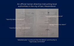 Le texte d'une Directive des autorités de la province du Mazandaran (Iran) qui a pour objet d'organiser la répression des bahá’ís de cette province.