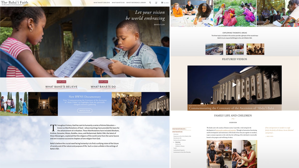 Le site Bahai.org a fait l’objet une refonte importante à l’occasion de la 25e année de son lancement.