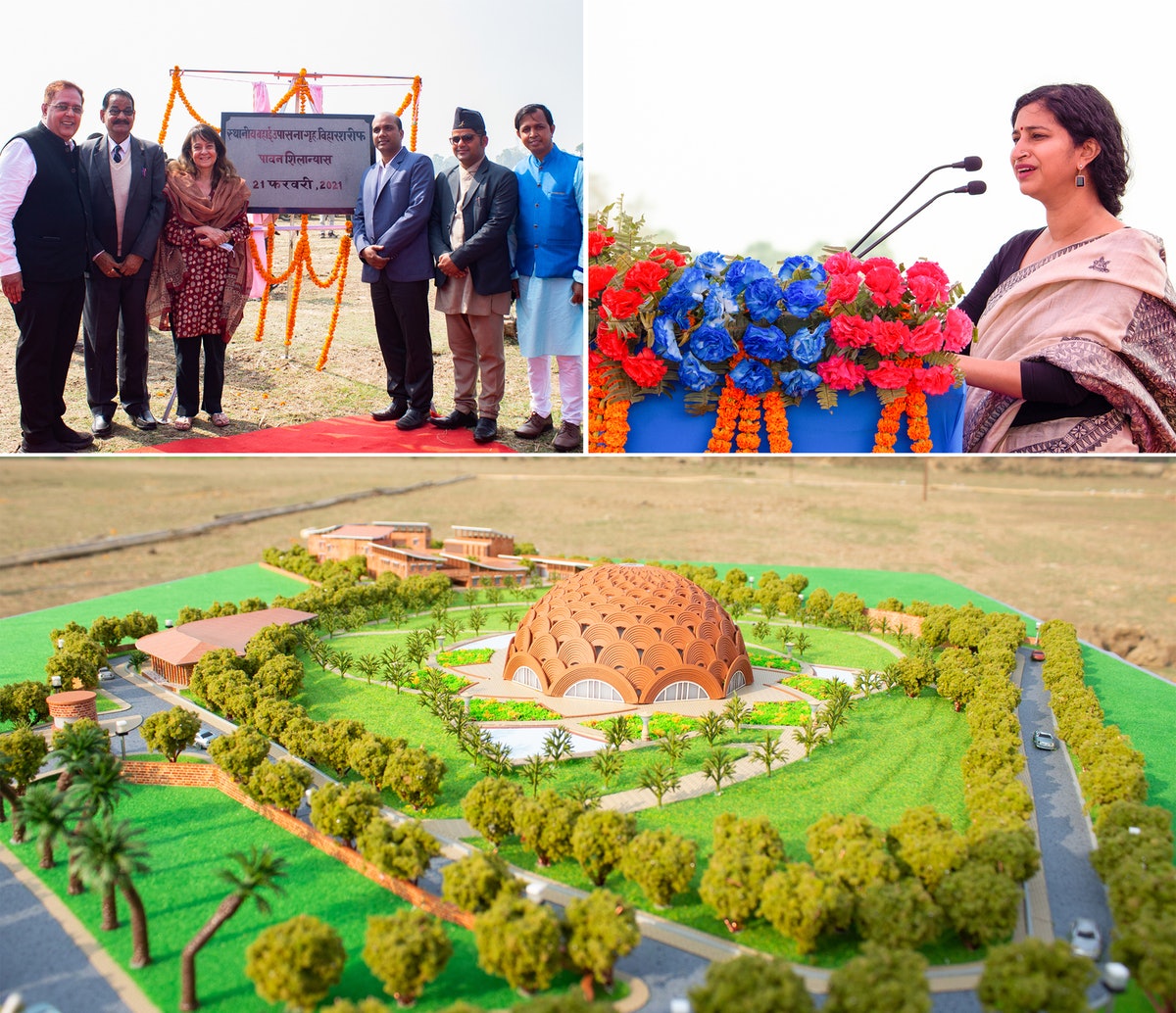 Une cérémonie historique de la pose de la première pierre a marqué le début de la construction de la première maison d’adoration bahá’íe locale en Inde.