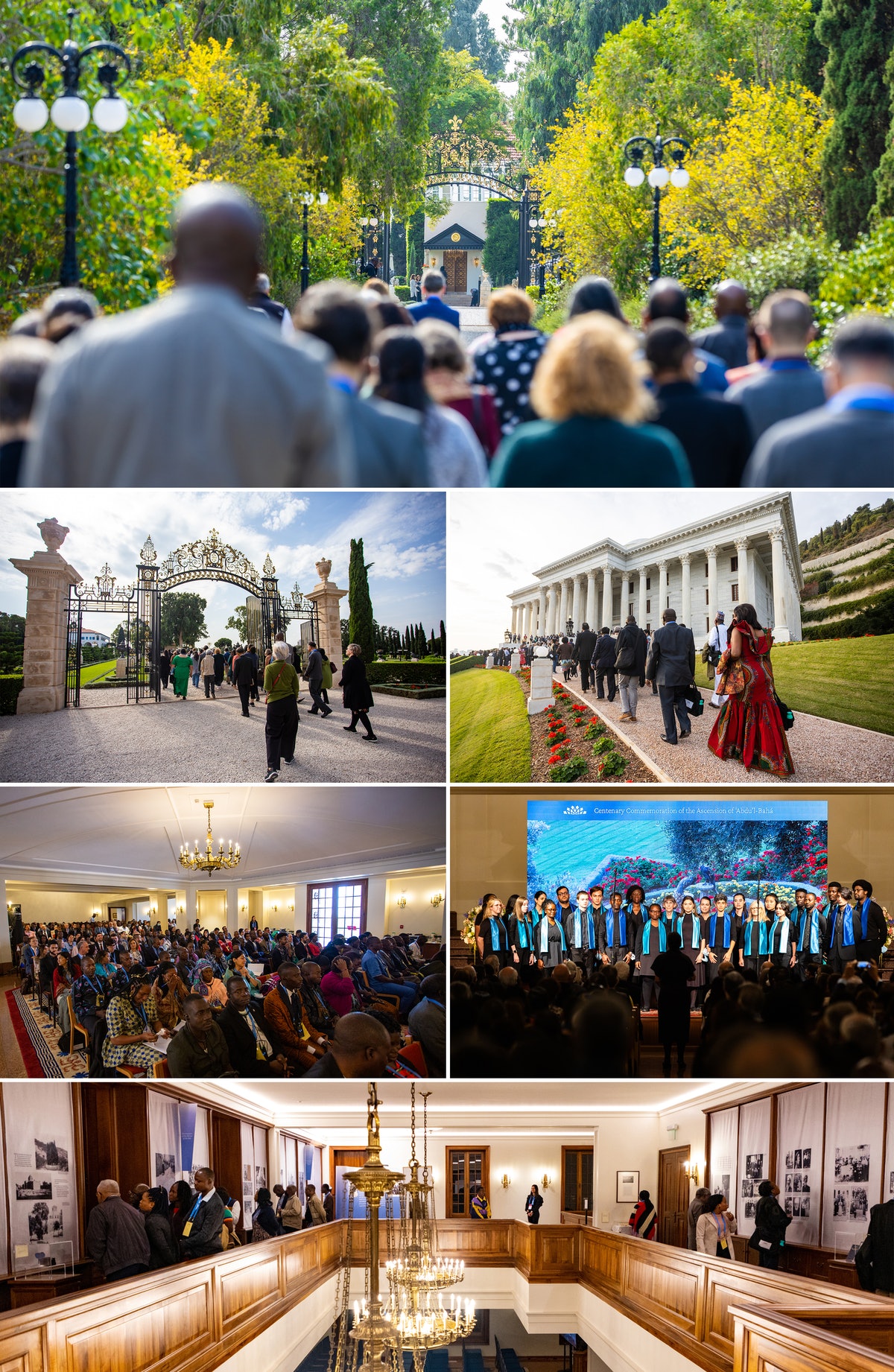 Des représentants des communautés bahá’íes de nations et de régions du monde entier sont arrivés à Haïfa pour un rassemblement historique au Centre mondial bahá’í pour commémorer l’ascension de ‘Abdu’l-Bahá.