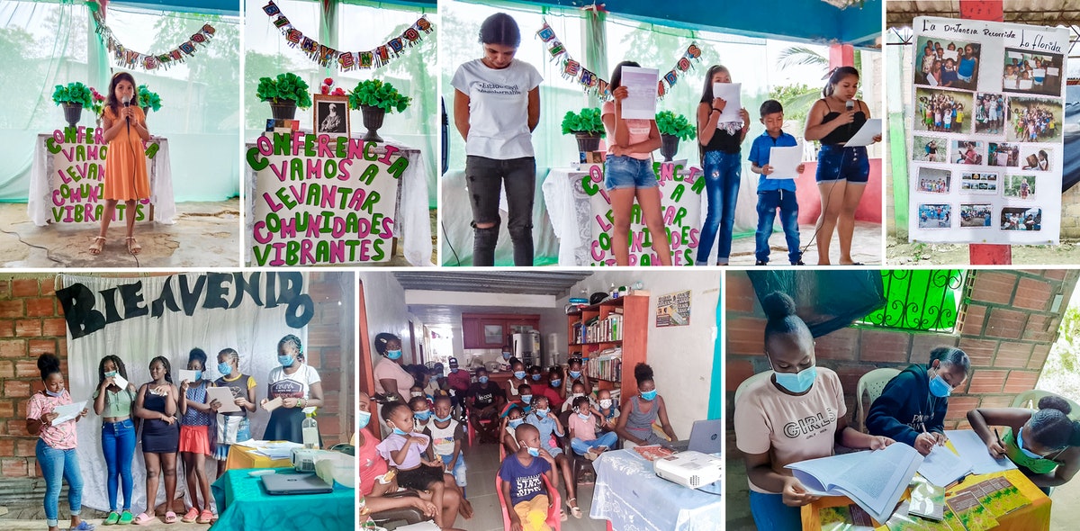 Des enfants et des jeunes ont pleinement participé aux conférences tenues à Quibdó et Tuchín, en Colombie.
