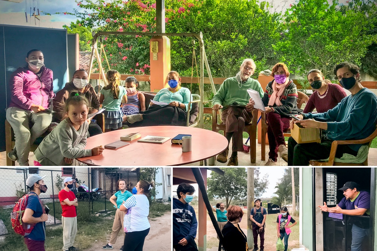 Scènes d’un rassemblement au Honduras, au cours duquel des représentants d’institutions bahá’íes se sont rencontrés pour planifier une prochaine conférence intitulée « Apprendre à servir l’humanité ».