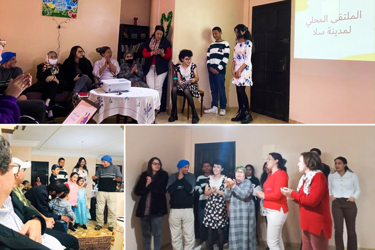Au cours d’une conférence locale organisée au Maroc, des enfants, des jeunes et des adultes se sont exprimés artistiquement et ont exploré des concepts spirituels centrés sur l’unité de l’humanité et le progrès social.