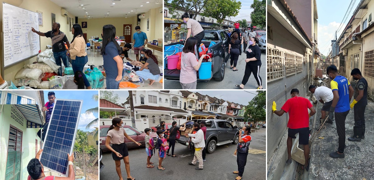 Après de graves inondations, les participants aux activités bahá’íes de développement des communautés ont immédiatement concentré leurs efforts sur les [opérations de secours](https://news.bahai.org/fr/story/1578/).