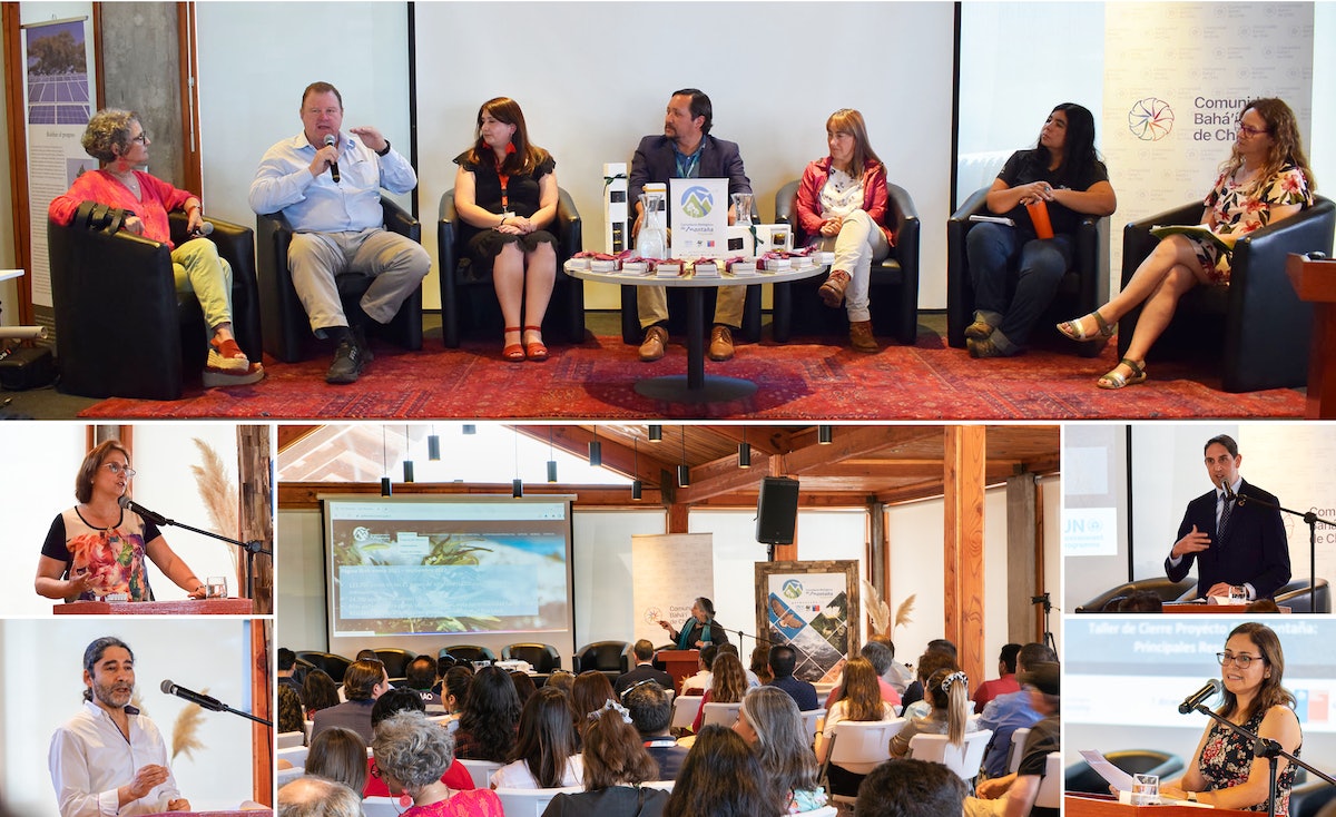 Panélistes et participants au forum de discussion qui s’est tenu récemment sur les progrès du projet Montagne du Fonds pour l’environnement mondial.