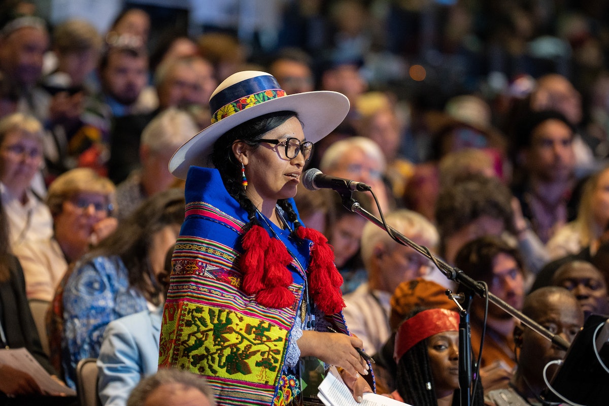 Une déléguée de Bolivie.