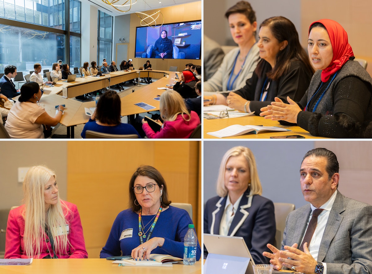 Des représentants des communautés bahá’íes de la région arabe ont organisé une réunion intitulée « L’autonomisation par les institutions : Une approche collective de l’égalité des sexes ».