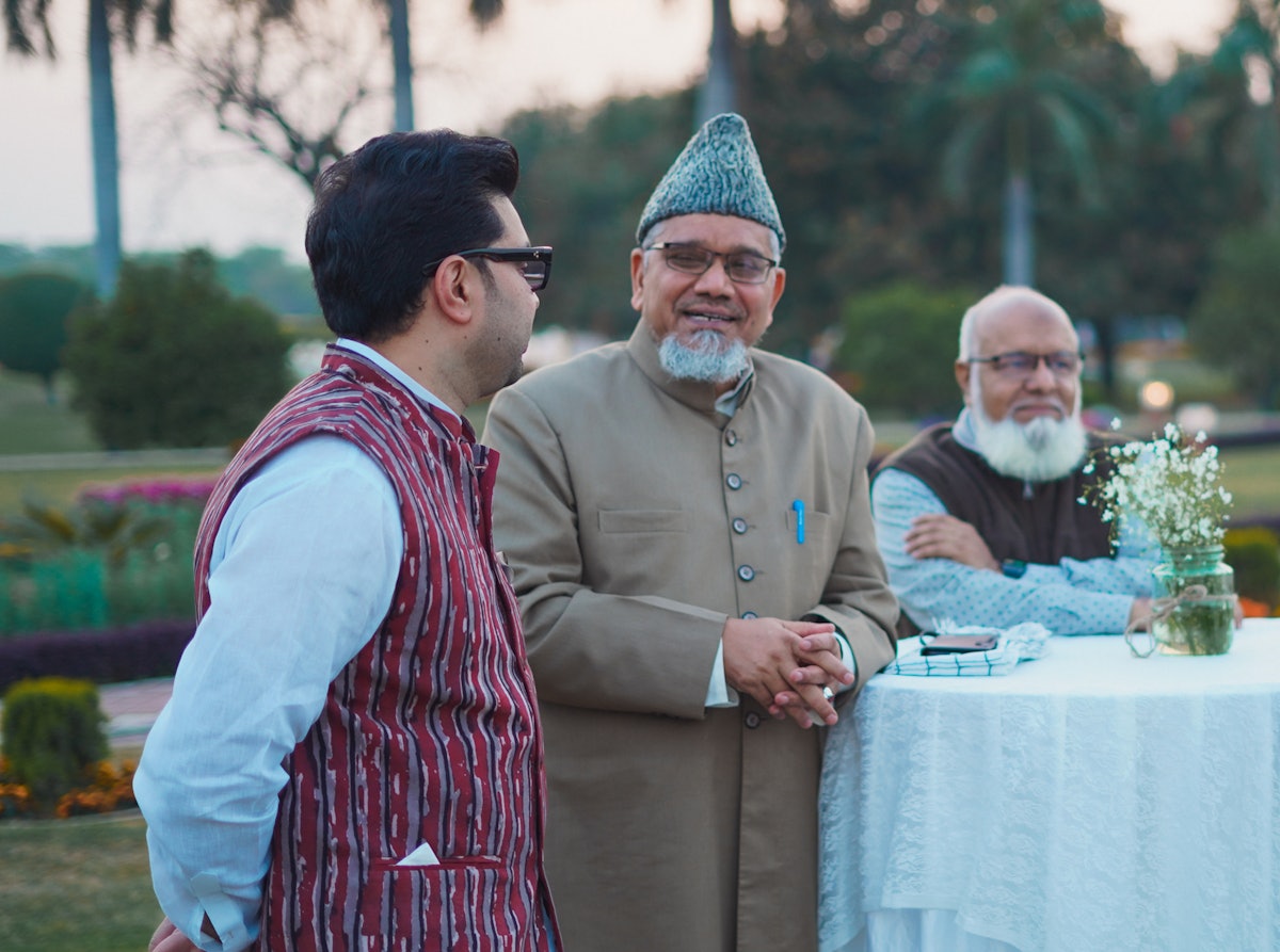 Muhammad Salim Engineer (au milieu), vice-président national du Jamaat-e-Islami Hind, faisait partie des invités qui ont assisté au rassemblement.