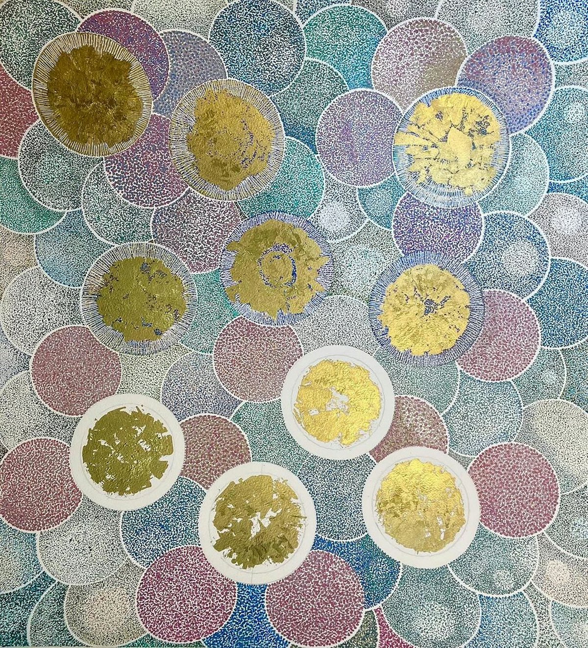 Dessin à l’encre d’Australie, avec des détails en pointillés dessinés à la main.