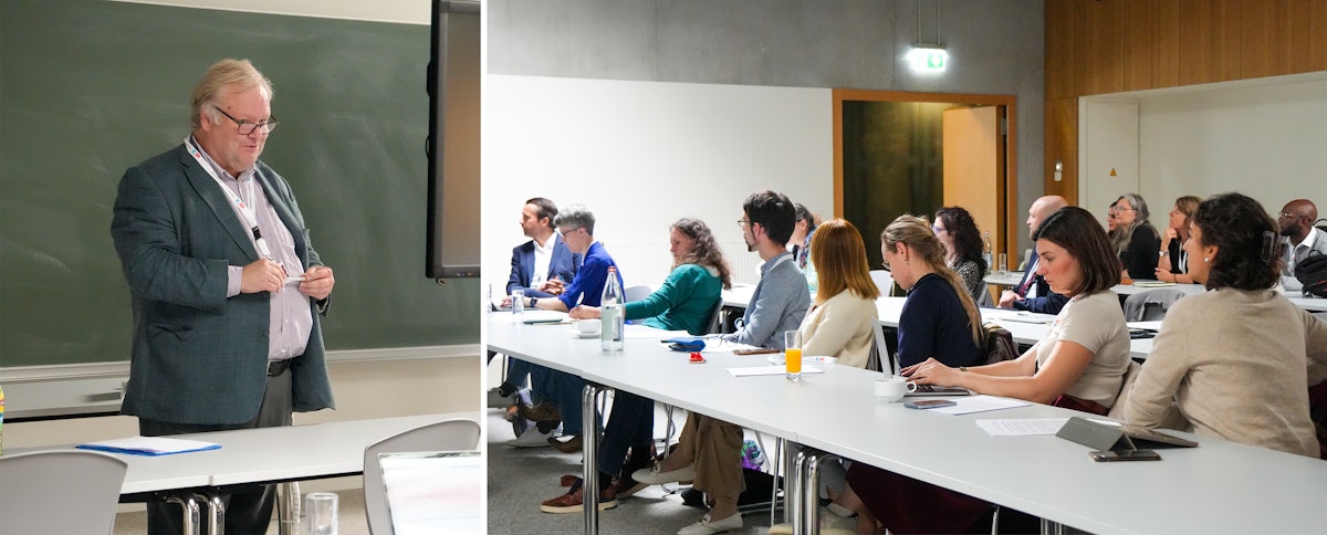 À gauche : Le professeur Robert Harmsen, doyen de la faculté des Sciences humaines, de l’éducation et des sciences sociales de l’université du Luxembourg.